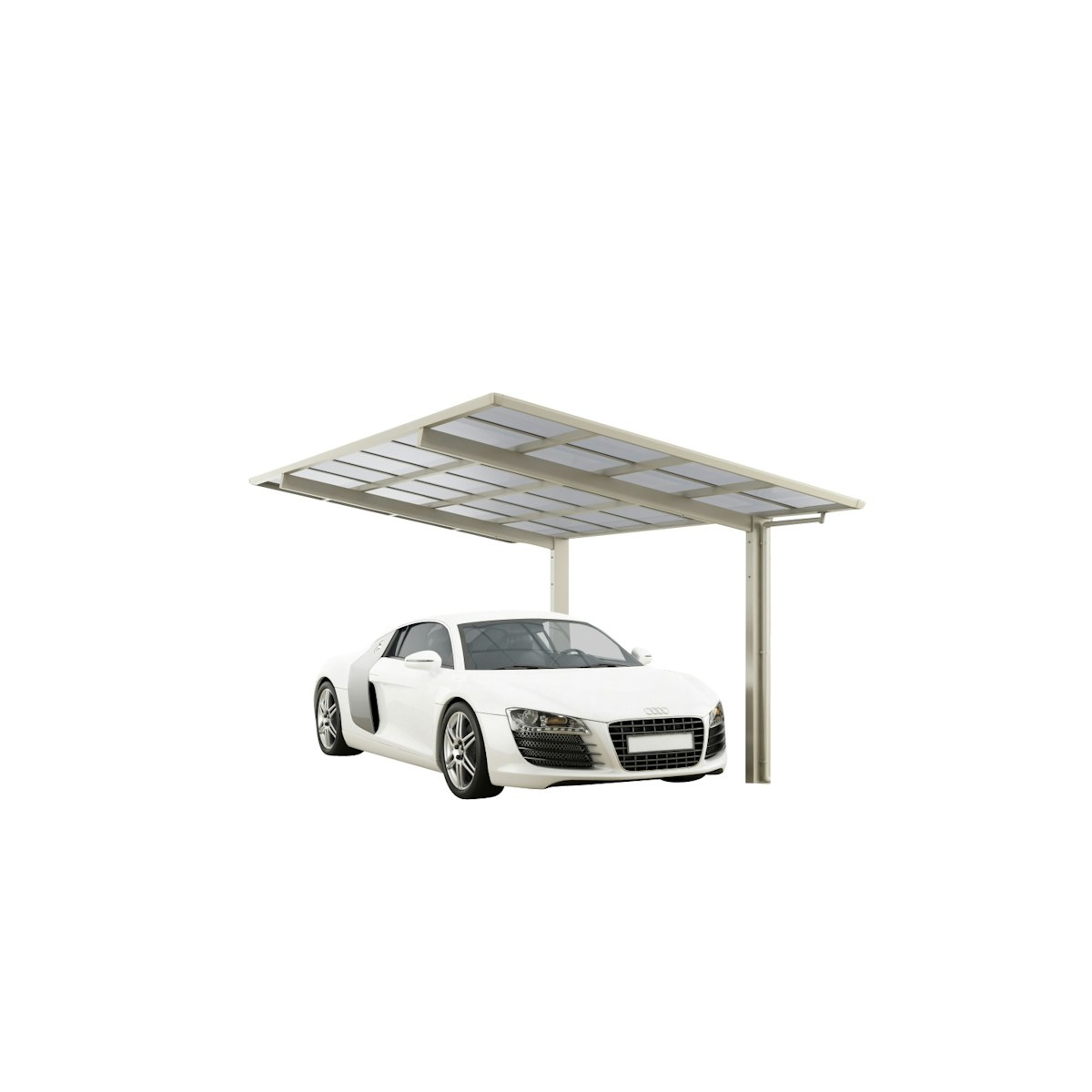 Ximax Carport Linea Typ 80 495 x 272 cm-Edelstahl-Look von Ximax