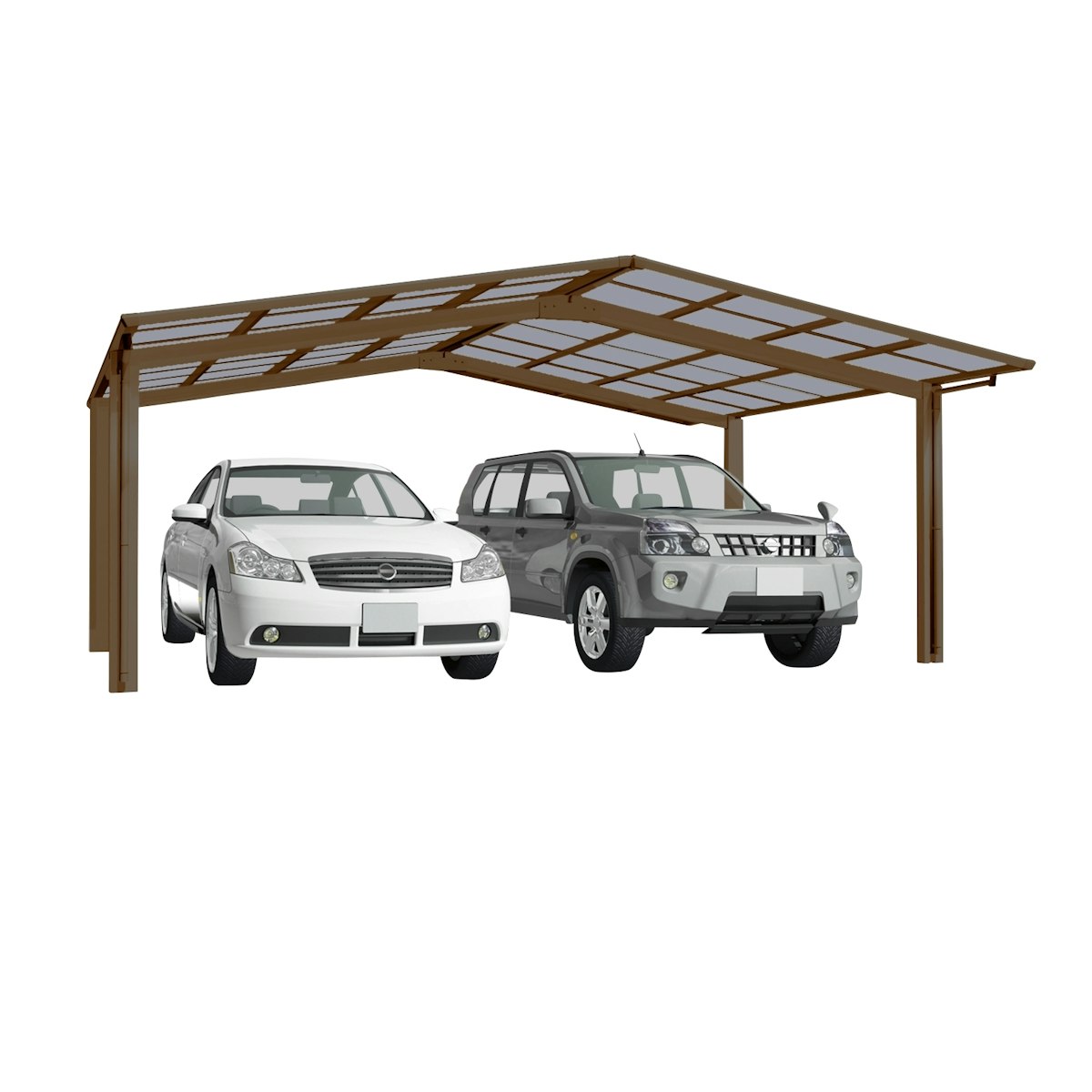 Ximax Carport Linea Typ 80 M-Ausführung 495 x 545 cm-bronze von Ximax