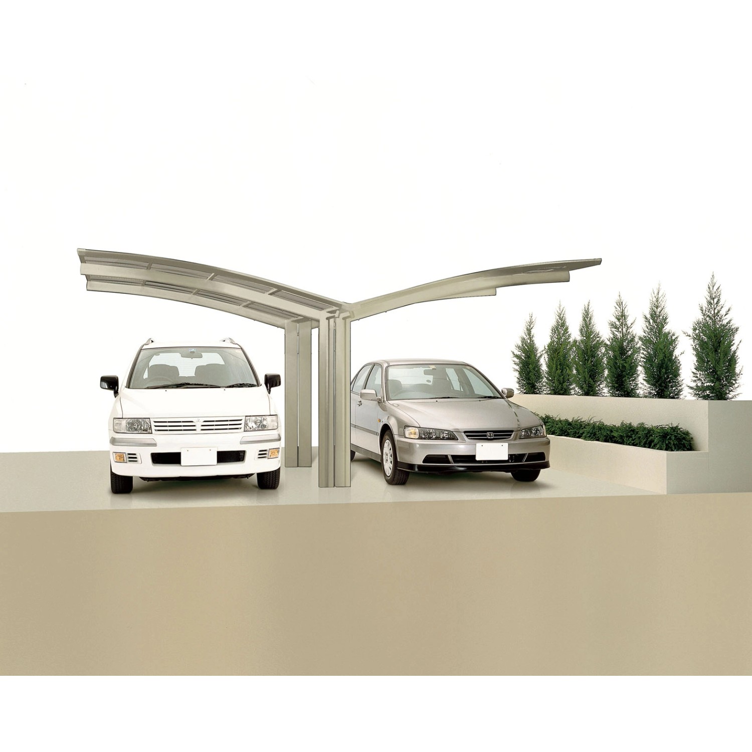 Ximax Carport Portoforte-60 Y-Ausführung Edelstahl-Look von Ximax