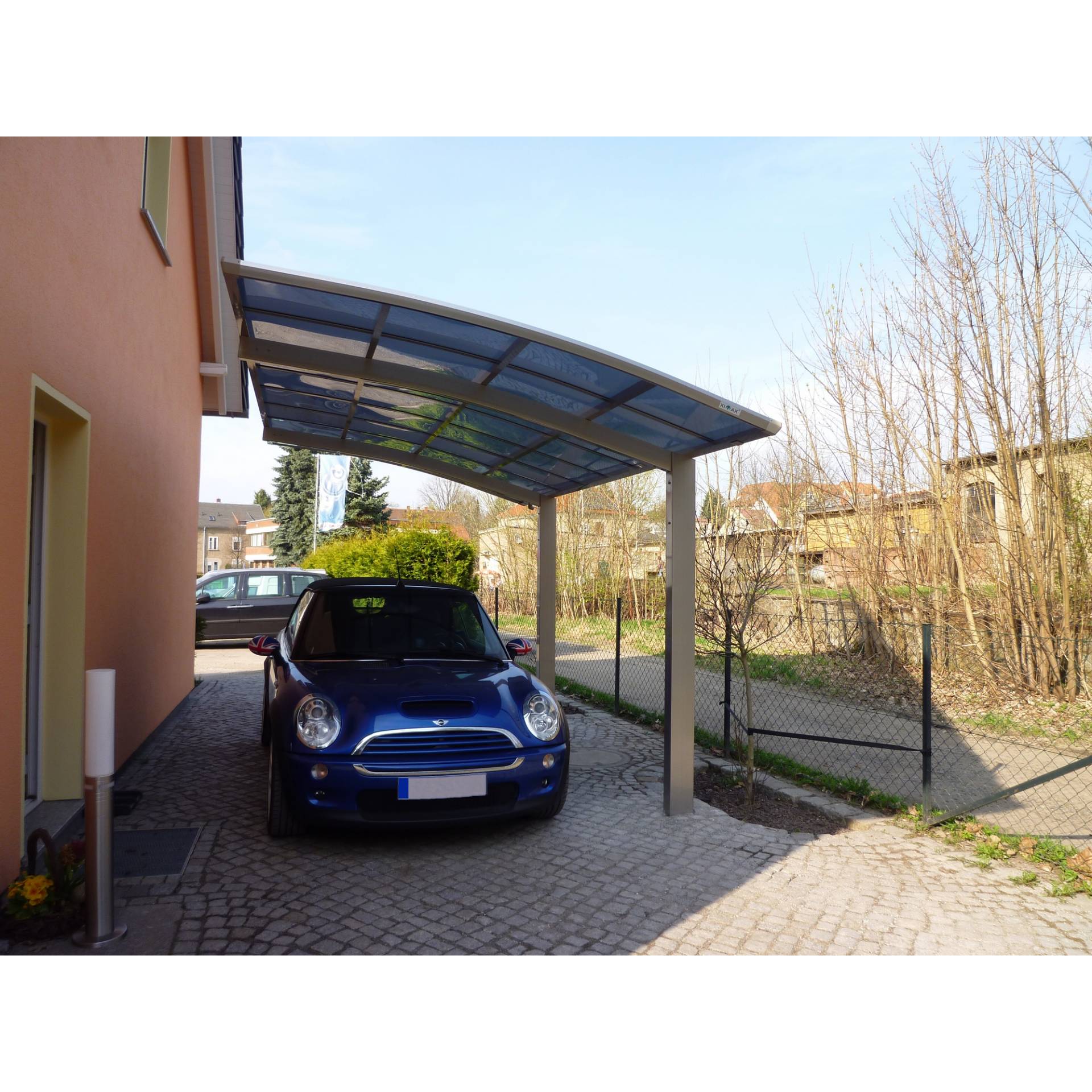 Ximax Einzelcarport 'Portoforte Typ 60 MR' edelstahlfarben 270 x 495 x 298 cm von Ximax