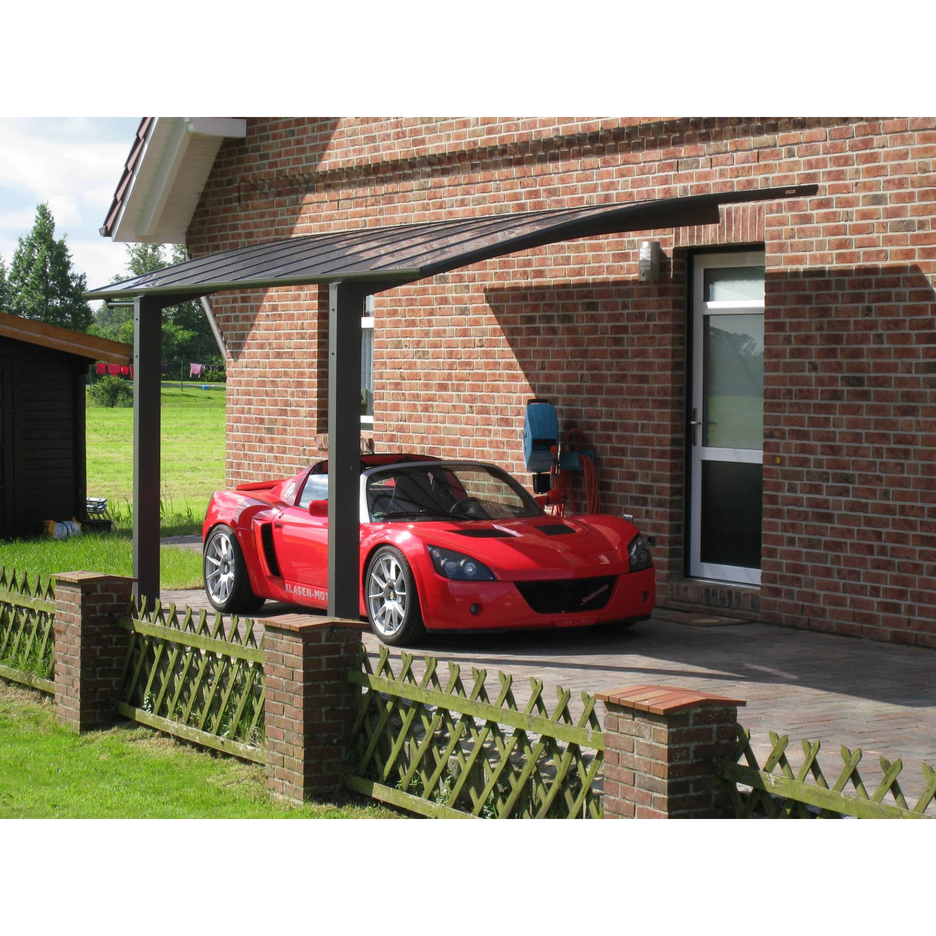 Ximax Einzelcarport 'Portoforte Typ 80 MR' mattbraun 270 x 495 x 298 cm von Ximax