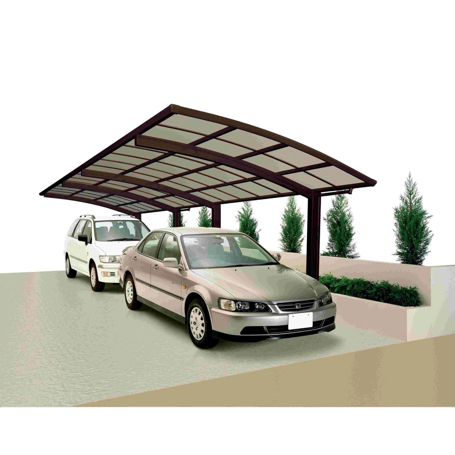 Ximax Carport Portoforte-80 Tandem Mattbraun Ximax Carport Portoforte-80 Tandem Mattbraun von Ximax