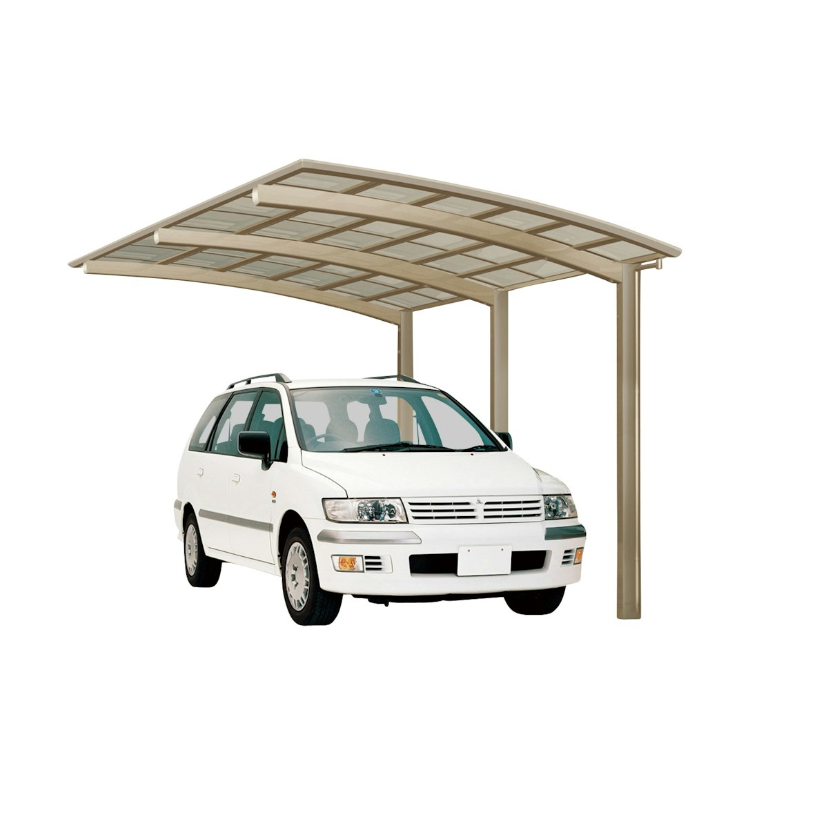 Ximax Carport Portoforte Typ 110 555 x 240 cm-Edelstahl-Look von Ximax