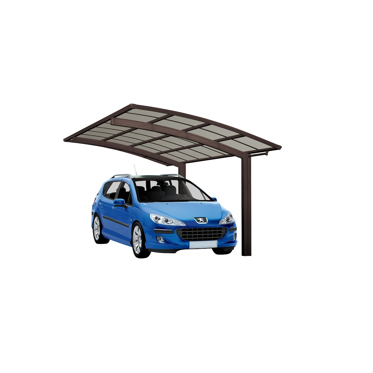 Ximax Carport Portoforte Typ 60 495 x 240 cm-mattbraun von Ximax