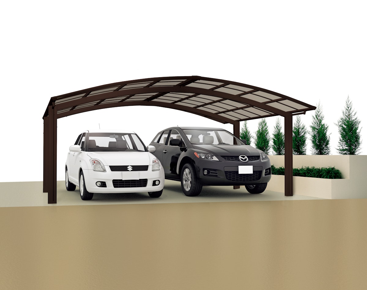 Ximax Carport Portoforte Typ 80 M-Ausführung 495 x 542 cm-mattbraun von Ximax