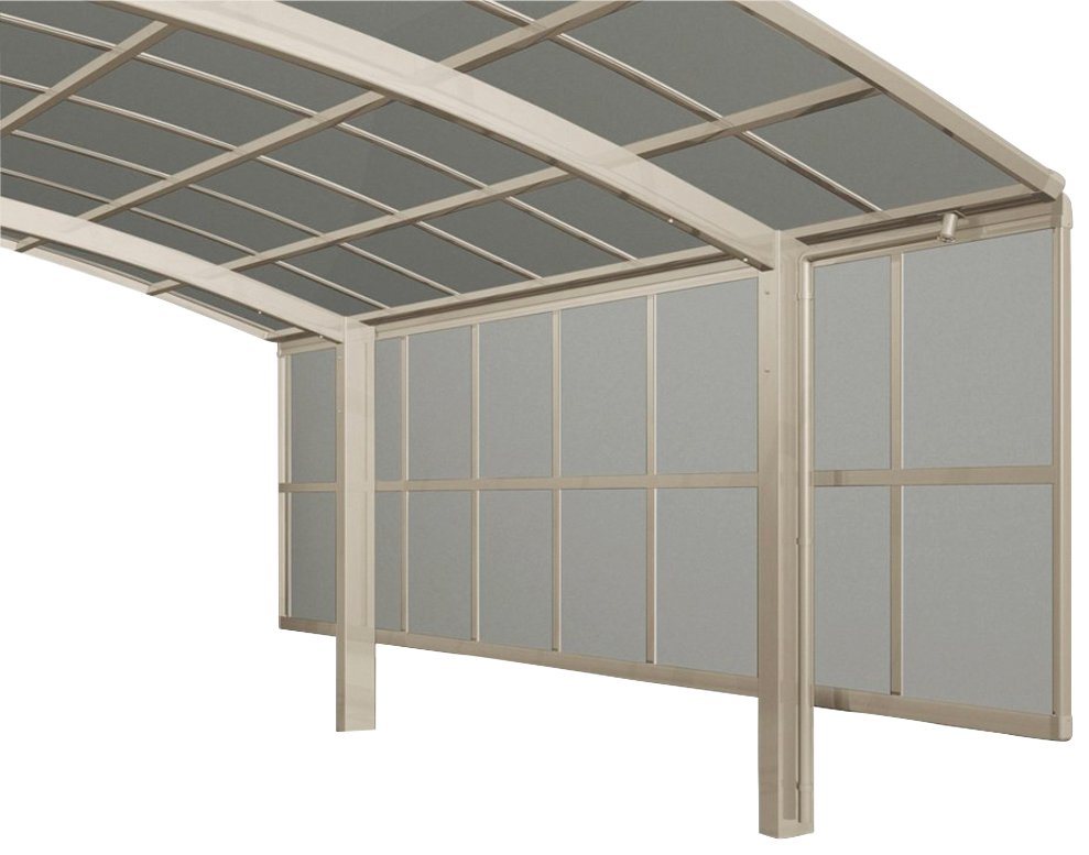 Ximax Carport-Seitenwand, BxH:491x150 cm, 2 Module-Edelstahl-Look, für Carports Portoforte und Linea von Ximax