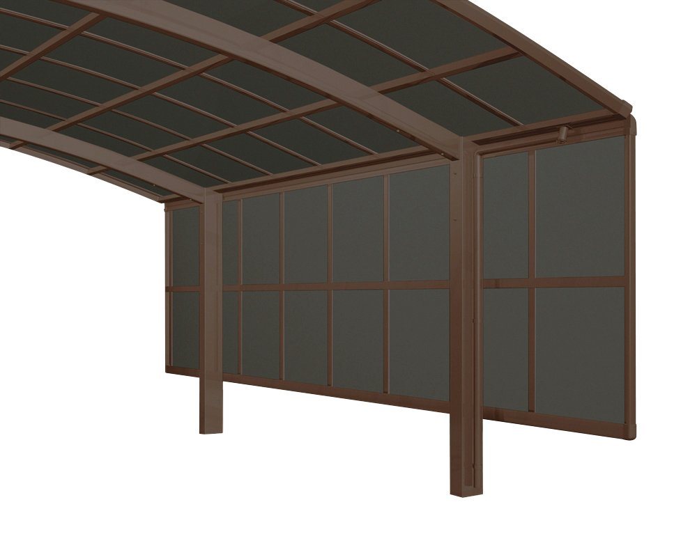 Ximax Carport-Seitenwand, BxH:491x150 cm, 2 Module-mattbraun, für Carports Portoforte und Linea von Ximax