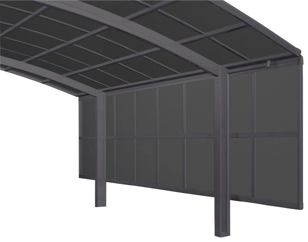 Ximax Carport-Seitenwand, BxH:491x150 cm, 2 Module-schwarz, für Carports Portoforte und Linea von Ximax