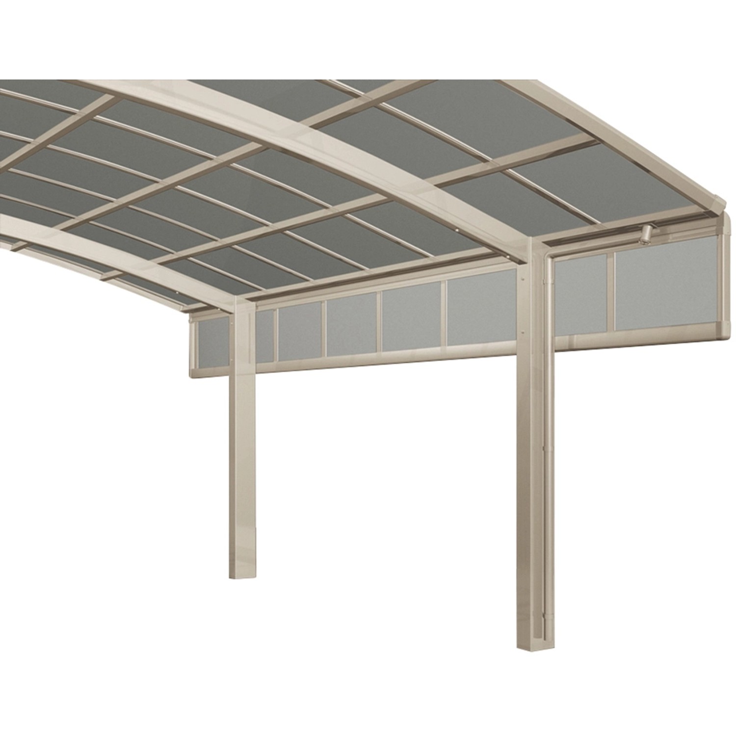 Ximax Carport Seitenwand 2 Module 100 cm Edelstahl-Look Sonderfertigung von Ximax