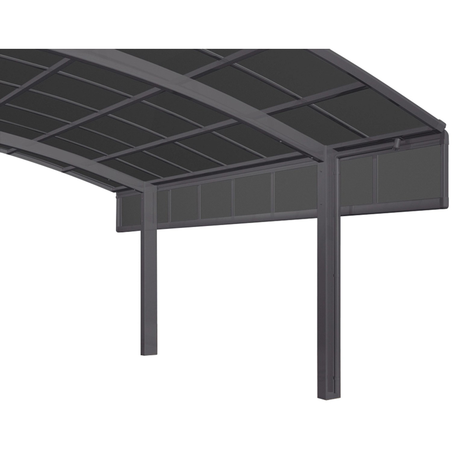 Ximax Carport Seitenwand 2 Module 100 cm Schwarz Sonderfertigung von Ximax