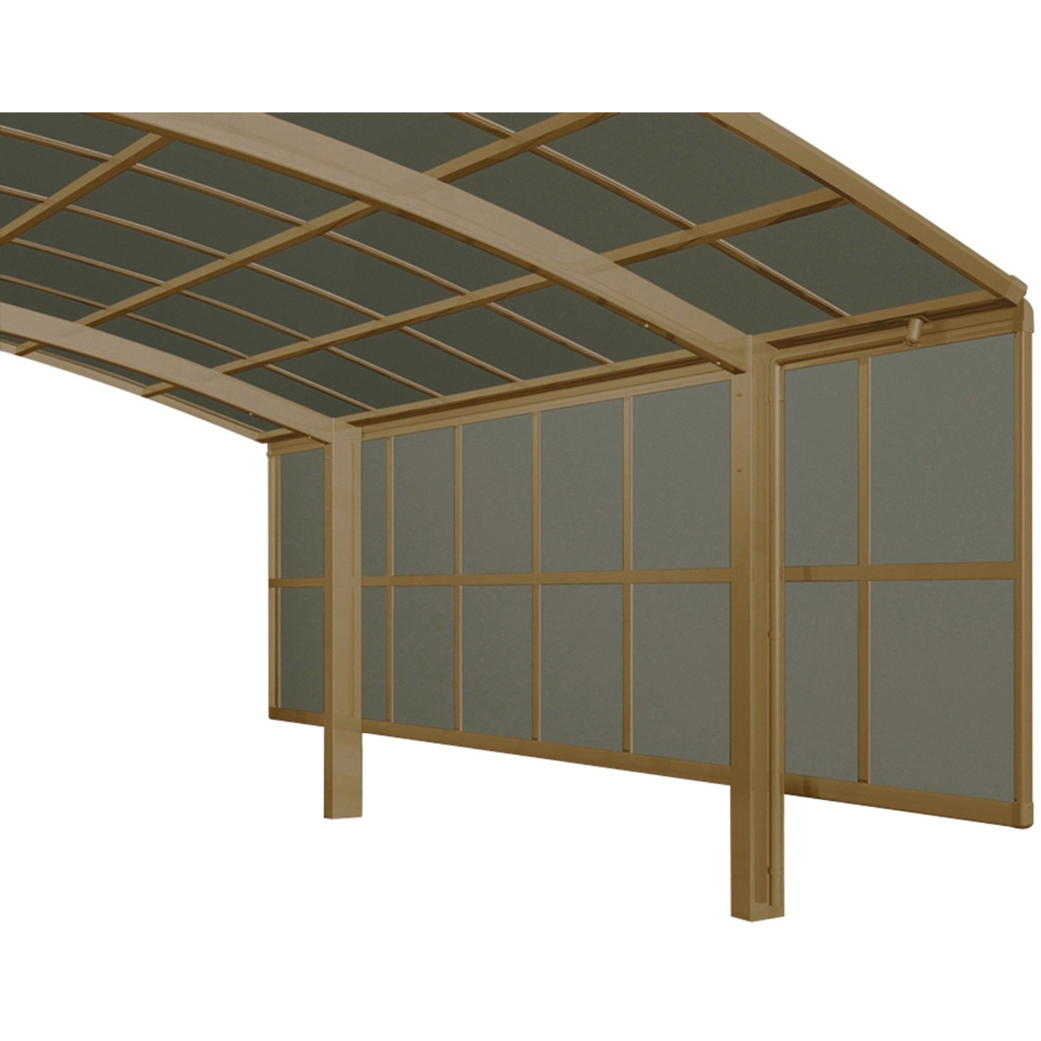 Ximax Carport Seitenwand 3 Module 200 cm Bronze Sonderfertigung von Ximax