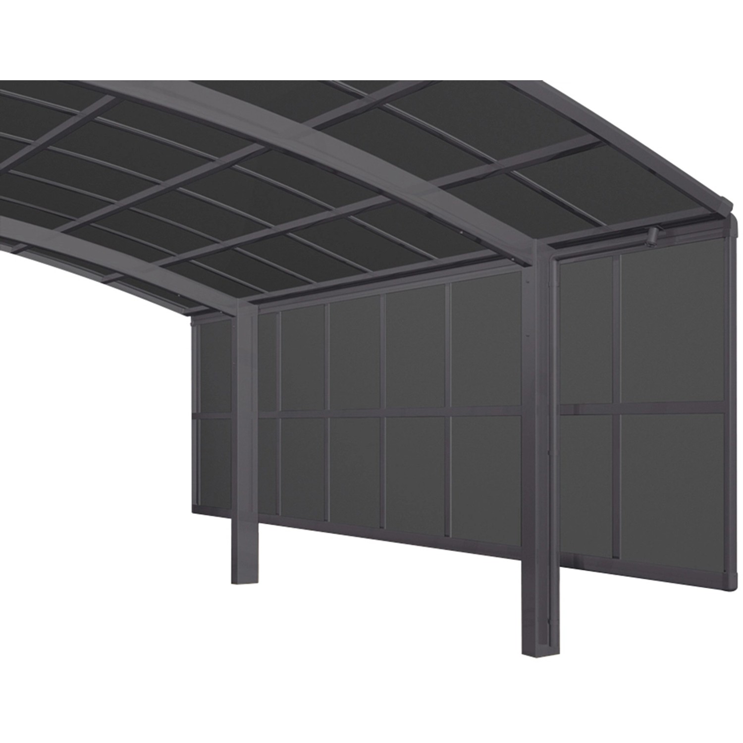 Ximax Carport Seitenwand 3 Module 200 cm Schwarz Sonderfertigung von Ximax