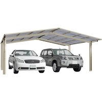 Ximax Doppelcarport "Linea Typ 60 M-Edelstahl-Look", Aluminium, 530 cm, edelstahlfarben von Ximax