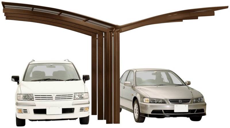 Ximax Doppelcarport Portoforte Typ 110 Y-bronze, BxT: 543x495 cm, 240 cm Einfahrtshöhe, Aluminium von Ximax