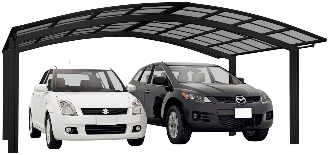 Ximax Doppelcarport Portoforte Typ 60 M-schwarz, BxT: 542x495 cm, 240 cm Einfahrtshöhe, Aluminium von Ximax