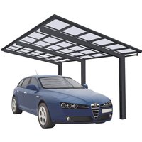 Ximax Einzelcarport "Linea Typ 110 Sonderlänge/Breite XL-schwarz", Aluminium, 286 cm, schwarz von Ximax