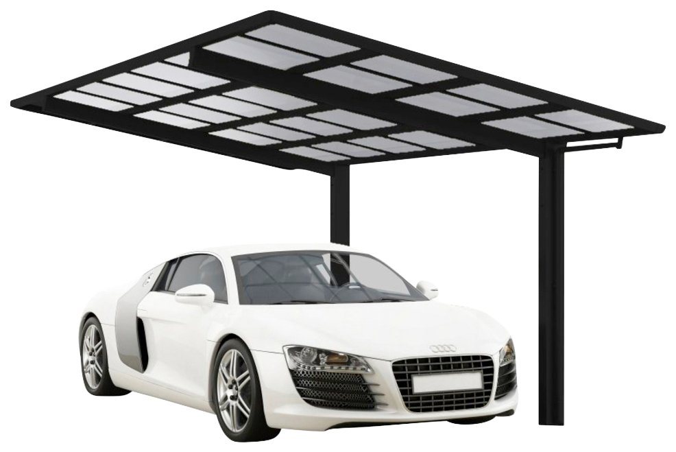 Ximax Einzelcarport Linea Typ 60 Sonderbreite XL-schwarz, BxT: 302x495 cm, 240 cm Einfahrtshöhe, Aluminium von Ximax