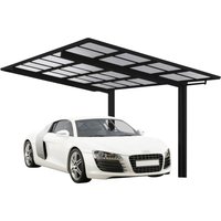 Ximax Einzelcarport "Linea Typ 80 Sonderlänge/Breite XL-schwarz", Aluminium, 286 cm, schwarz von Ximax