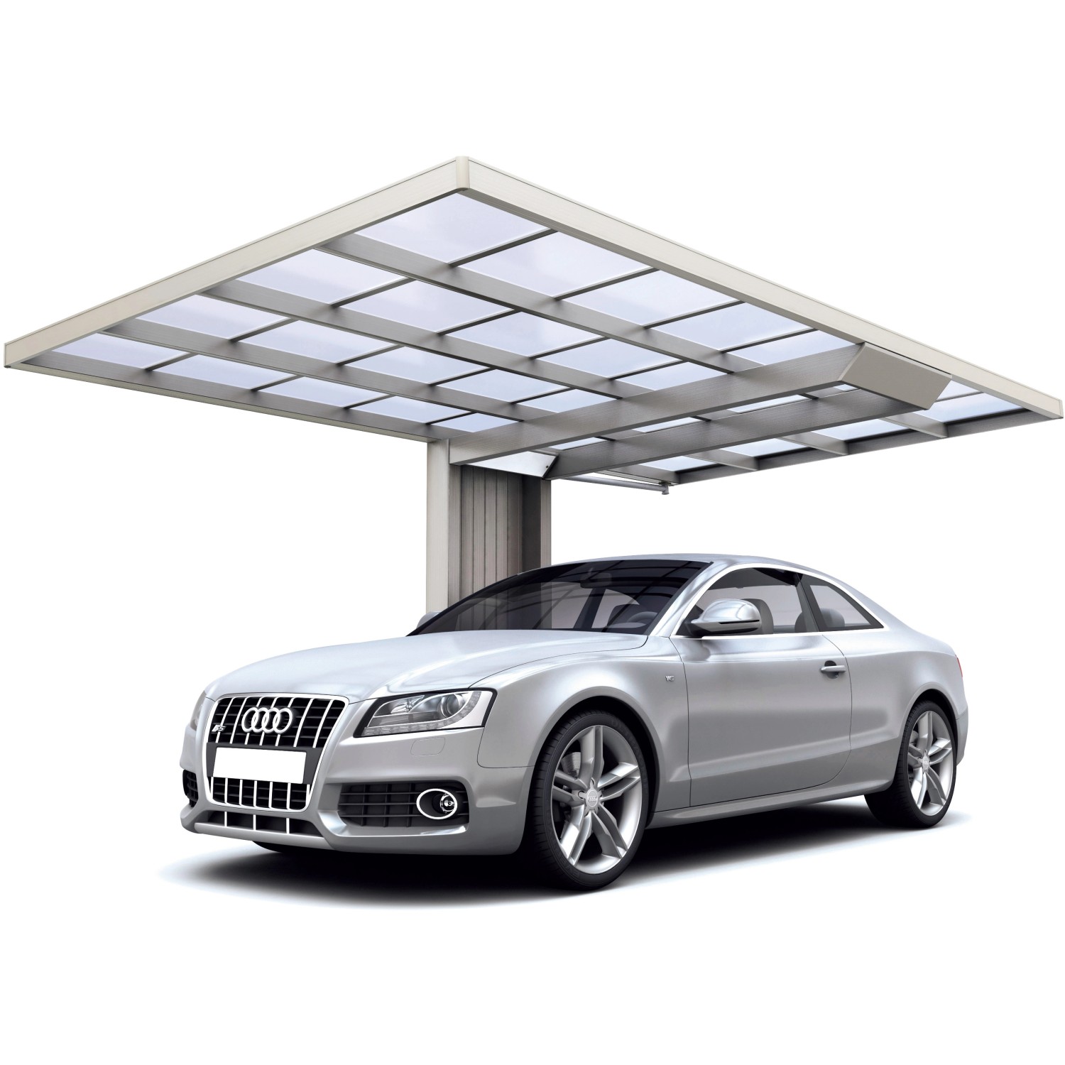 Ximax Einzelcarport Neo Aluminium Edelstahl-Look 245,8 cm x 555,2 cm von Ximax