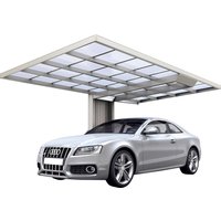 Ximax Einzelcarport "Neo Typ 2550 Typ 90 Sonderhöhe-Edelstahl-Look", Aluminium, 228 cm, edelstahlfarben von Ximax