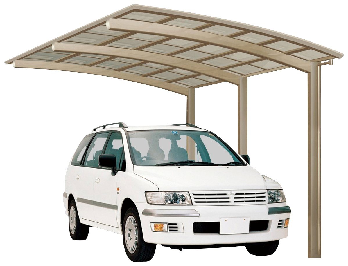 Ximax Einzelcarport Portoforte Typ 110 Sonderbreite XS-Edelstahl-Look, BxT: 241x495 cm, 240 cm Einfahrtshöhe, Aluminium von Ximax