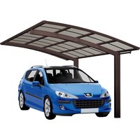 Ximax Einzelcarport "Portoforte Typ 60 Sonderbreite XL-mattbraun", Aluminium, 285 cm, braun von Ximax