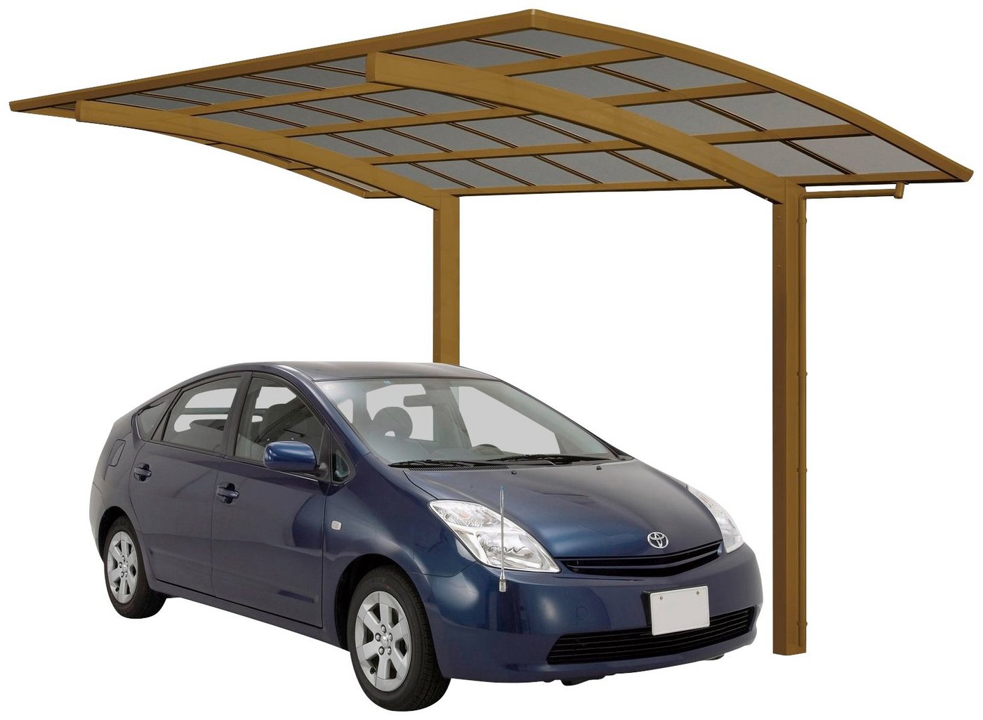 Ximax Einzelcarport Portoforte Typ 60 Sonderlänge-bronze, BxT: 270x556 cm, 240 cm Einfahrtshöhe, Aluminium von Ximax