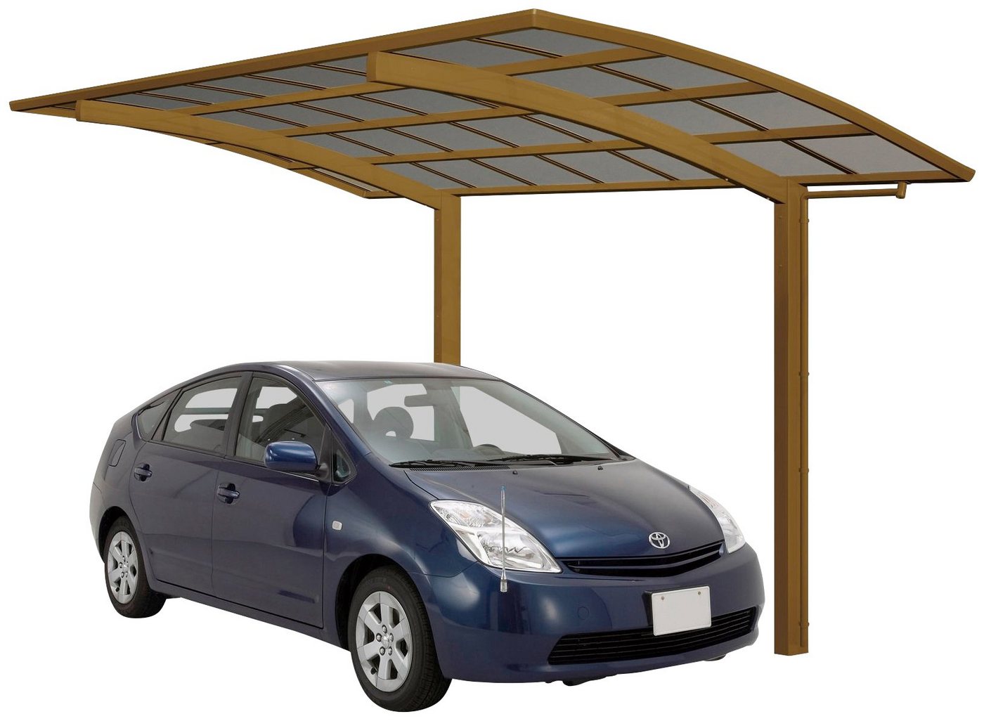 Ximax Einzelcarport Portoforte Typ 80 Sonderlänge/Breite XL-bronze, BxT: 301x556 cm, 240 cm Einfahrtshöhe, Aluminium von Ximax