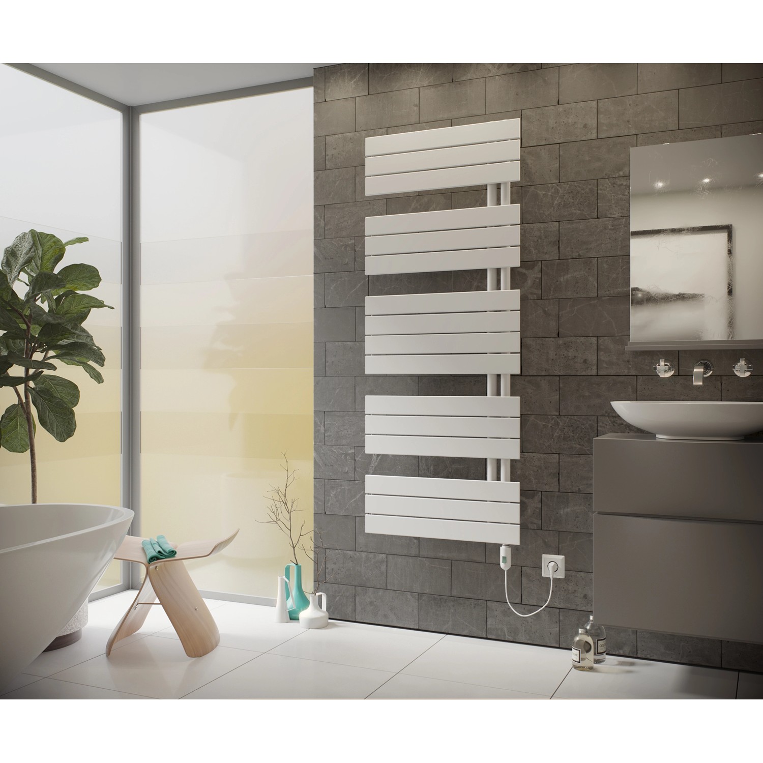 Ximax Handtuchheizkörper P2-Open Elektrisch Typ 2 Weiß 149,5 cm x 60 cm 900 W Ximax Handtuchheizkörper P2-Open Elektrisch Typ 2 Weiß 149,5 cm x 60 cm 900 W von Ximax