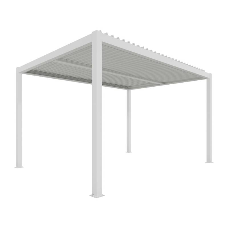Ximax Lamellendach Pergola Shade freistehend 3x4 m Inkl. Farbbeleuchtung Weiß Elektrisch von Ximax