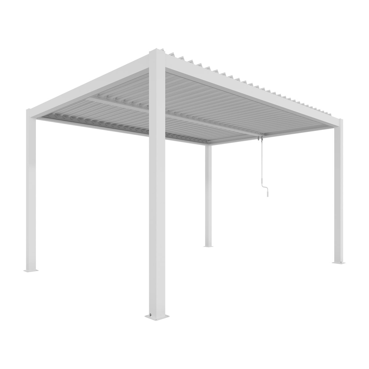 Ximax Lamellendach Pergola Shade freistehend 3x4 m ohne Farbbeleuchtung Weiß Manuell von Ximax