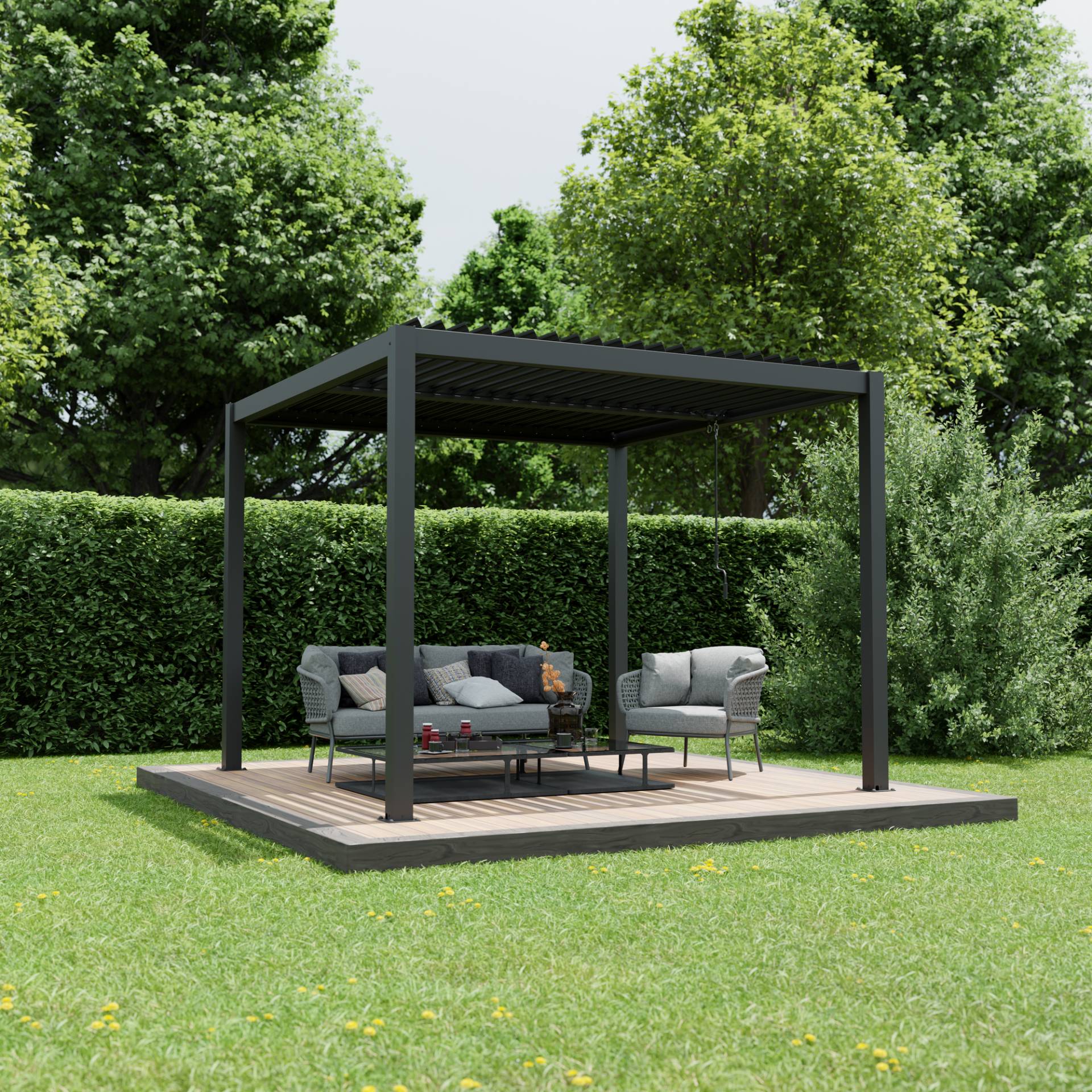 Ximax Pergola 'Shade' dunkelgrau 296 x 230 x 290 cm Ximax Pergola 'Shade' dunkelgrau 296 x 230 x 290 cm von Ximax