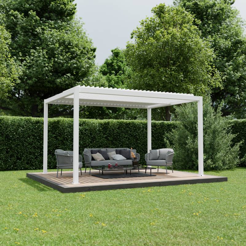 Ximax Pergola 'Shade' weiß elektrisch 395,8 x 230 x 290 cm von Ximax