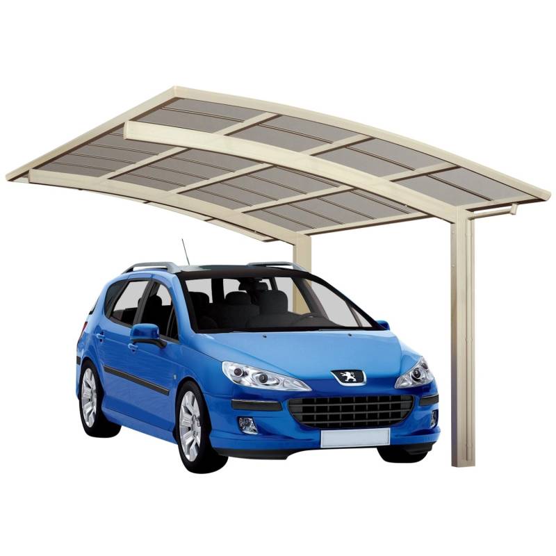 Ximax Runddach-Einzelcarport Portoforte Typ 60 Sonderlänge Edelstahl-Look von Ximax