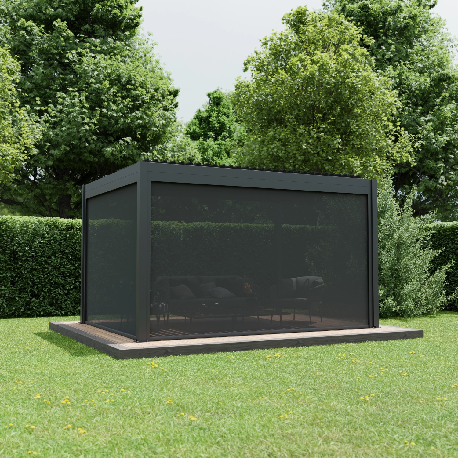 Ximax Seitenmarkise Aluminium Pergola Elektrisch 400 cm Dunkelgrau Ximax Seitenmarkise Aluminium Pergola Elektrisch 400 cm Dunkelgrau von Ximax