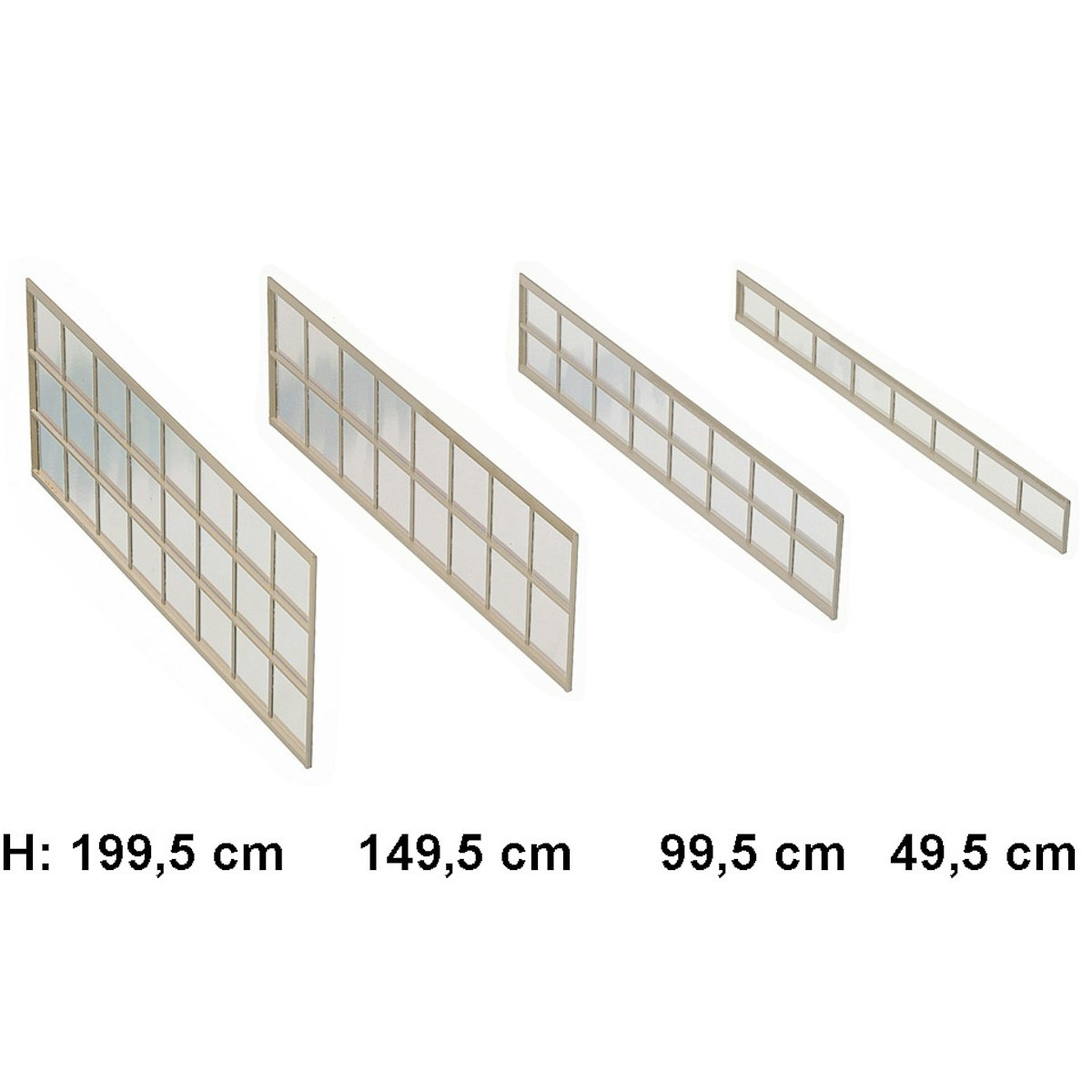 Ximax Seitenwand für Portoforte und Linea 491,2 cm-199,5 cm-Edelstahl-Look von Ximax