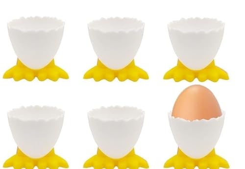 Eierbecher aus weichem Kunststoff, Cartoon-Eierhalter, lustige Entenfüße, Eierablage für Frühstück, Brunch weich gekochtes Ei, 6 Stück Eierbecher aus weichem Kunststoff, Cartoon-Eierhalter, lustige Entenfüße, Eierablage für Frühstück, Brunch weich gekochtes Ei, 6 Stück von XinSeYuAN