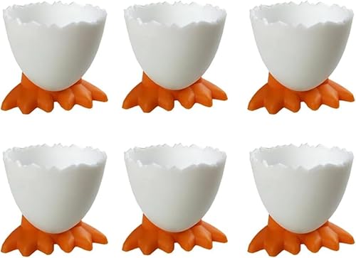 Eierbecher aus weichem Kunststoff, Cartoon-Eierhalter, lustige Entenfüße, Eierablage für Frühstück, Brunch weich gekochtes Ei, 6 Stück Eierbecher aus weichem Kunststoff, Cartoon-Eierhalter, lustige Entenfüße, Eierablage für Frühstück, Brunch weich gekochtes Ei, 6 Stück von XinSeYuAN