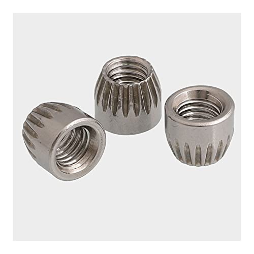 XinYuan kontermuttern M6 M8 M10 M12 304 Edelstahl-Kegelmutter-Expansions-Tail-Kappe-Knurl-Implosionsschraube Sechskantmutter (Color : 201, Größe : M8 (5Pcs)) von XinYuan