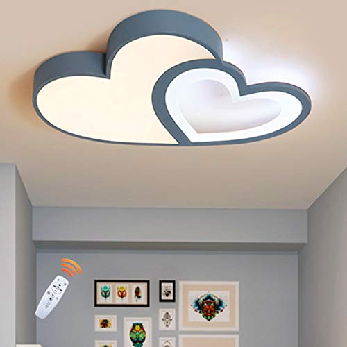 LED Baby Lampe Modern Cartoon Deckenleuchte Kreative Kinderzimmerlampe Design Acryl Lampeschirm Deckenlampe Für Kinder Zimmer Schlafzimmer Dimmbar Mit Fernbedienung Mädchen Kronleuchter,Blau von XinZe