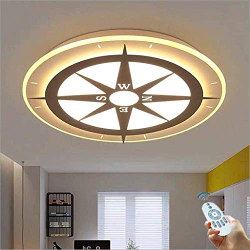 XinZe Deckenleuchte Led Decke Licht Kompass Deckenlampe Beleuchtung Jungen Mädchen Schlafzimmer Kinderzimmer Lampe Fernbedienung Kronleuchter Runde Wohnraumleuchte Wandleuchte,62cm von XinZe