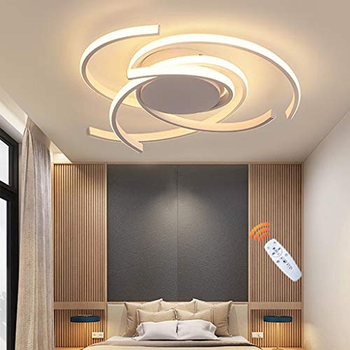 XinZe LED Schlafzimmer-Leuchte Deckenleuchte Dimmbar Energiesparende Deckenlampe Hängelampe Beleuchtung Schlafzimmer Ceiling Light Leuchte Kronleuchter Flur Jugendzimmer Hängelampe,Weiß,56cm von XinZe
