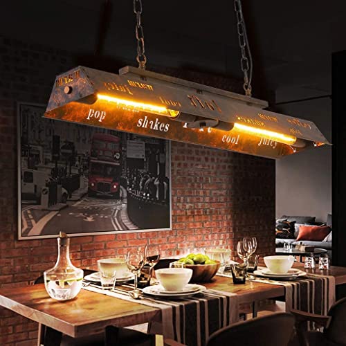 XinZe Vintage Hängeleuchte E27 Pendelleuchte Retro Eisen Industrie Pendellampe Edison Loft Kronleuchter Höhenverstellbar Lampenschirm Aus Eisenrahmen Hängelampe Wohnzimmer Esszimmer Bar Café von XinZe
