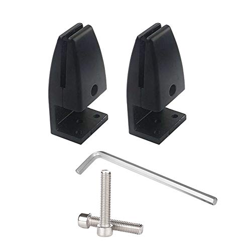 Xinally Aluminium-Legierung Büro Desktop Sichtschutz Clips Klemmen Trennwand Halterungen Halter passend für 5-20 mm Glasplatten (L-Form, 2 Stück) von Xinally
