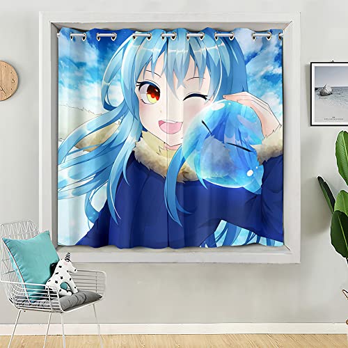 Anime That Time I Got Reincarnated as a Slime Curtains Rimuru Tempest Print Verdunkelungsvorhänge für Wohnzimmer Schlafzimmer Fenstervorhänge von Xinchangda