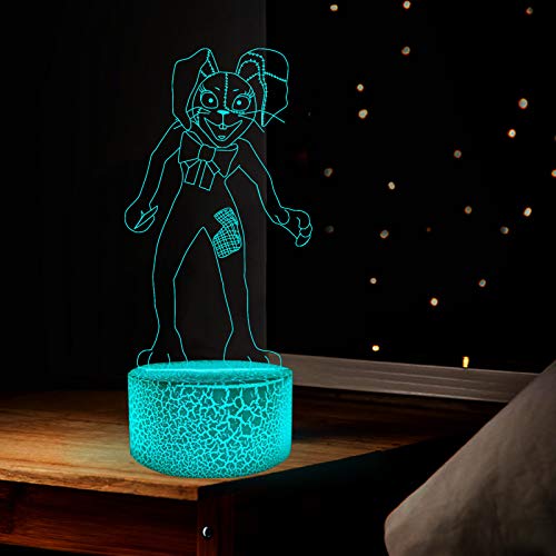 FNAF 3D-Illusionslampe, FNAF-Nachtlicht, 16 Farben wechselnde Dekolampe mit Fernbedienung, für Kinder, Geschenke von Xinchangda