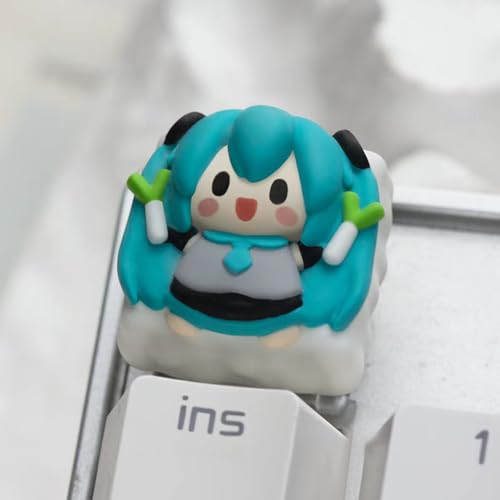 Miku Anime Keycaps Kagamine Rin/Kagamine Len Resin Keyboard Key Cap Anime Keycap Only for Cross-Axis Mechanical Keyboards von Xinchangda