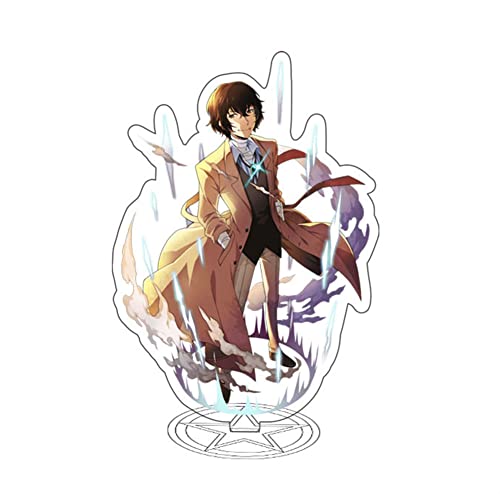 Xinchangda 15 cm Bungo Stray Dogs Anime Charakter Acryl Ständer Nakahara Chuuya/Dazai Osamu/Nakajima Atsushi Acryl Desktop-Ständer mit doppelseitigem Design Schreibtisch Display Ständer von Xinchangda