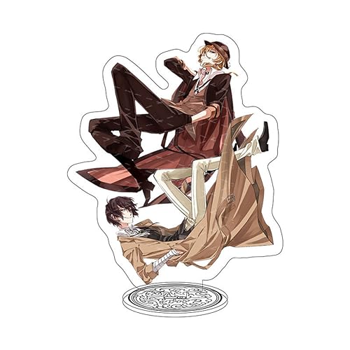 Xinchangda 15 cm Bungo Stray Dogs Anime Charakter Acryl Ständer - Nakahara Chuuya/Dazai Osamu/Nakajima Atsushi - Acryl Desktop-Ständer mit doppelseitigem Design von Xinchangda