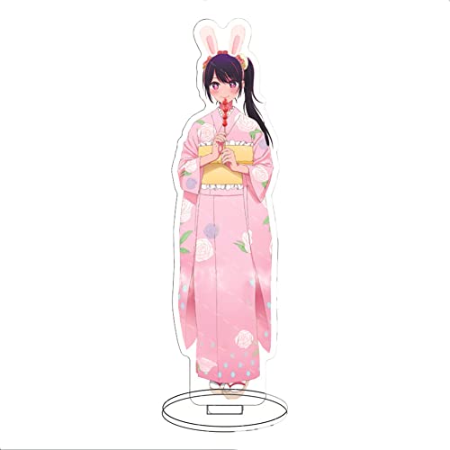 Xinchangda 16 cm Oshi No Ko Anime Charakter Acryl Ständer Hoshino Ai/Hoshino Akuamarin/Hoshino Rubi/Arima Kana Acryl Desktop Ständer mit doppelseitigem Design Schreibtisch Display Ständer von Xinchangda